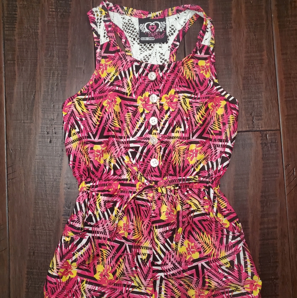 Red Love Jumlsuit Rompers sz 24 mos